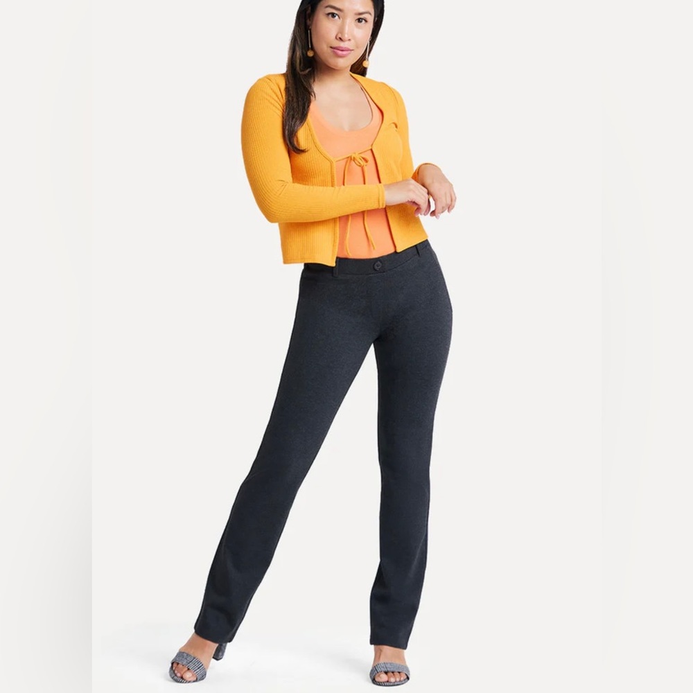 Betabrand Women's Sz Medium Dark Gray Stretch Dress Yoga Pants